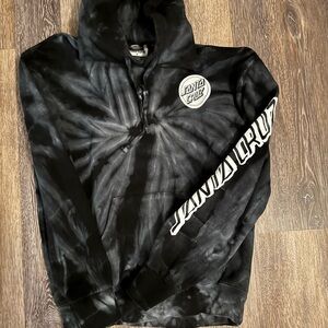 Santa Cruz Black Tie-Dye Hoodie